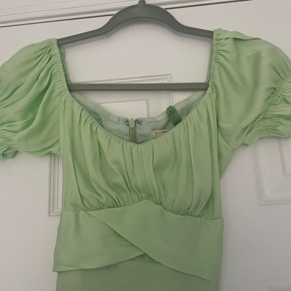 Light Green Ruched Forma Dress - Picture 4 of 6